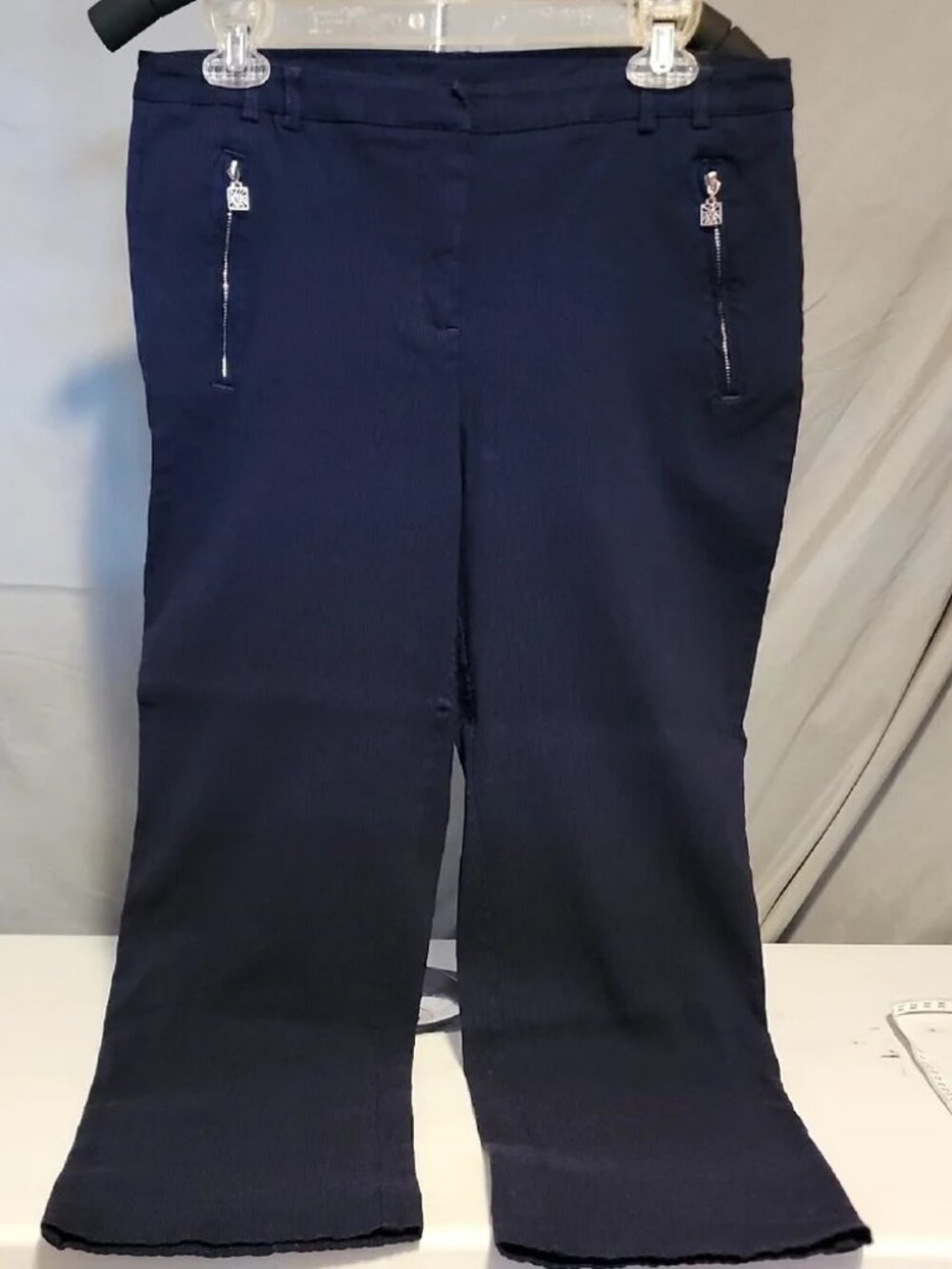 Anne Klein Blue Flare Pants with Tailored Sophistication